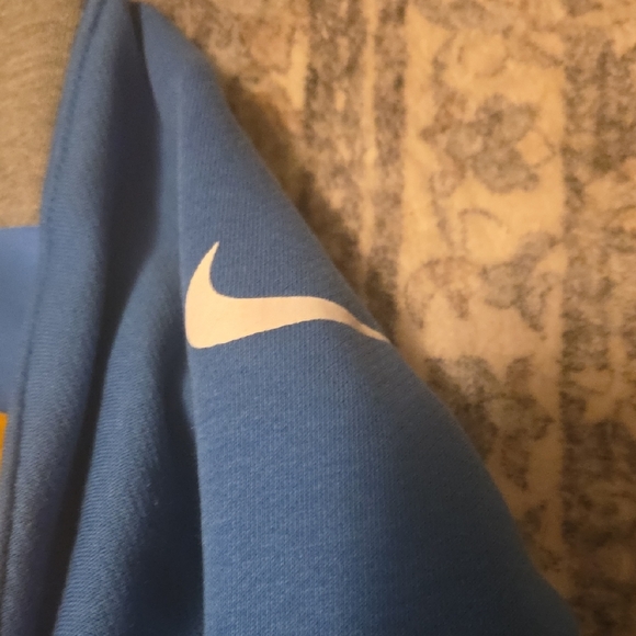 Nike Gray Hoodie with Blue and Yellow Accents - Picture 3 of 5